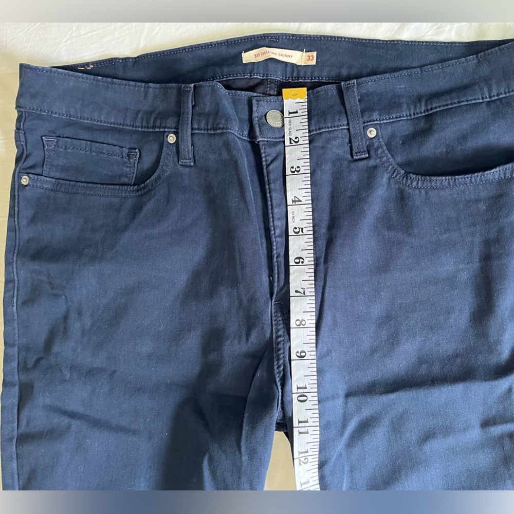 Skinny Navy Blue Leviโs Denim Jeans - Picture 3 of 15